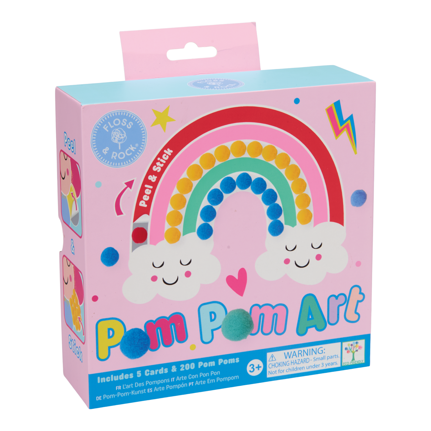 Floss & Rock Pom Pom Art - Rainbow