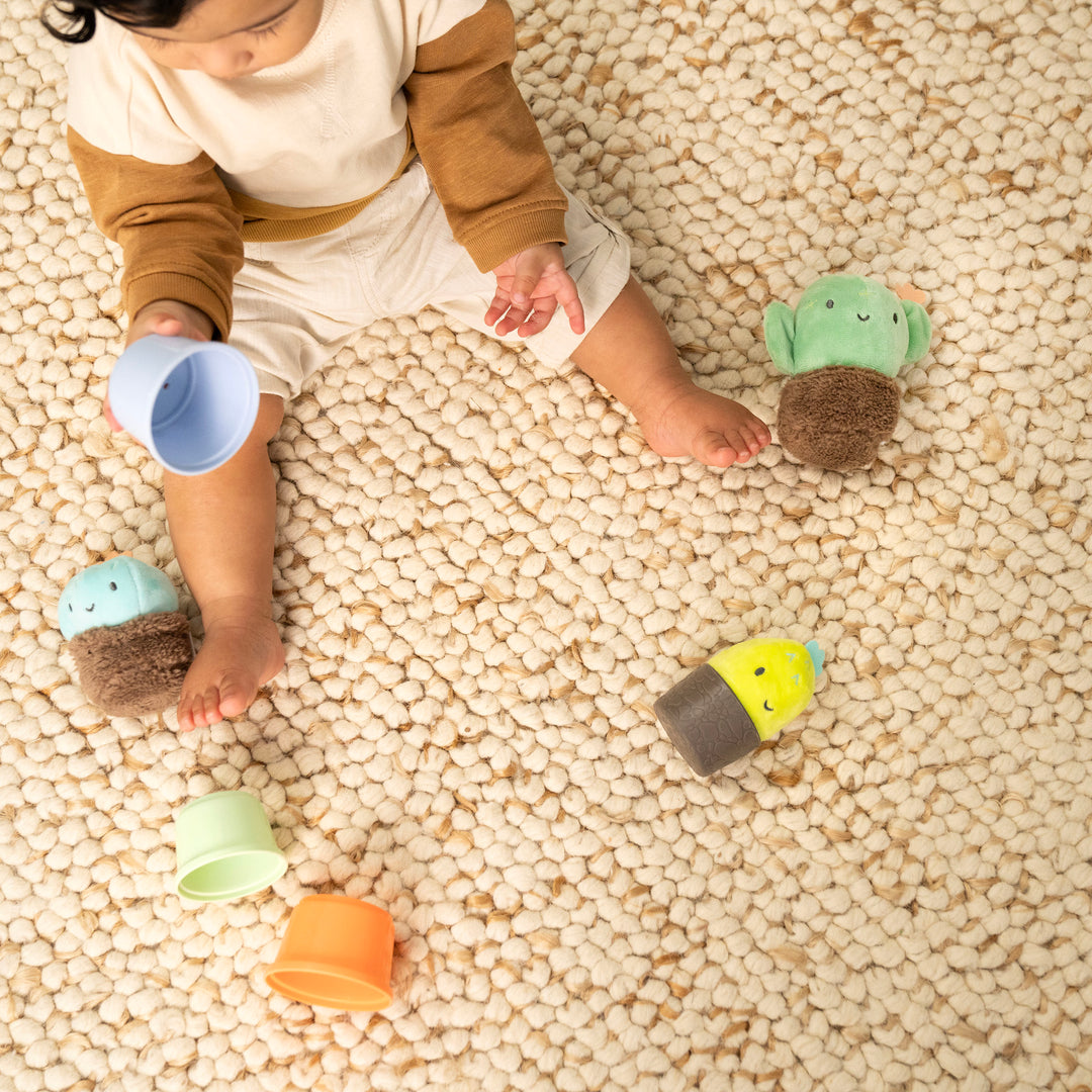 Ingenuity Calm Springs Nesting Rattles, Unisex, For Baby 3 Months & Up