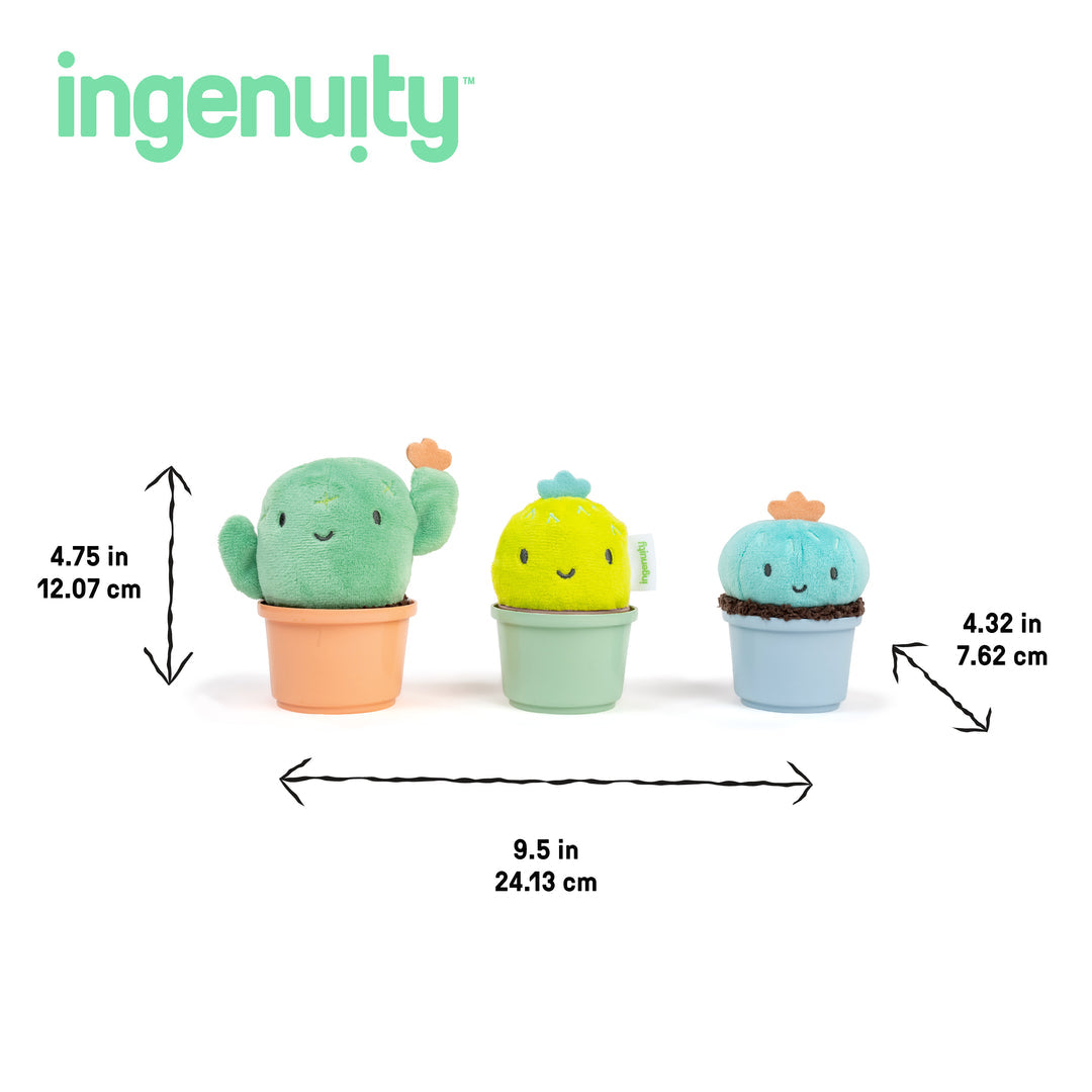 Ingenuity Calm Springs Nesting Rattles, Unisex, For Baby 3 Months & Up