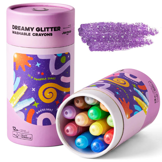 Jar Meló – Twistable Washable Glitter Crayons – 12 Colours