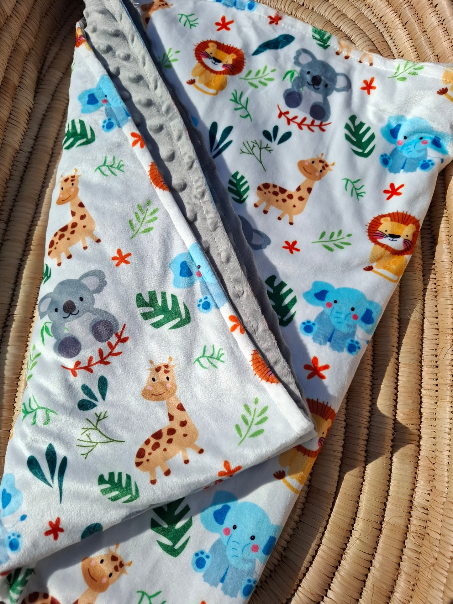 Safari baby snuggle blanket