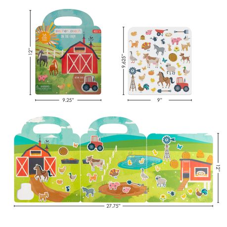 Stephen Joseph Reusable Sticker Book - On the Farm