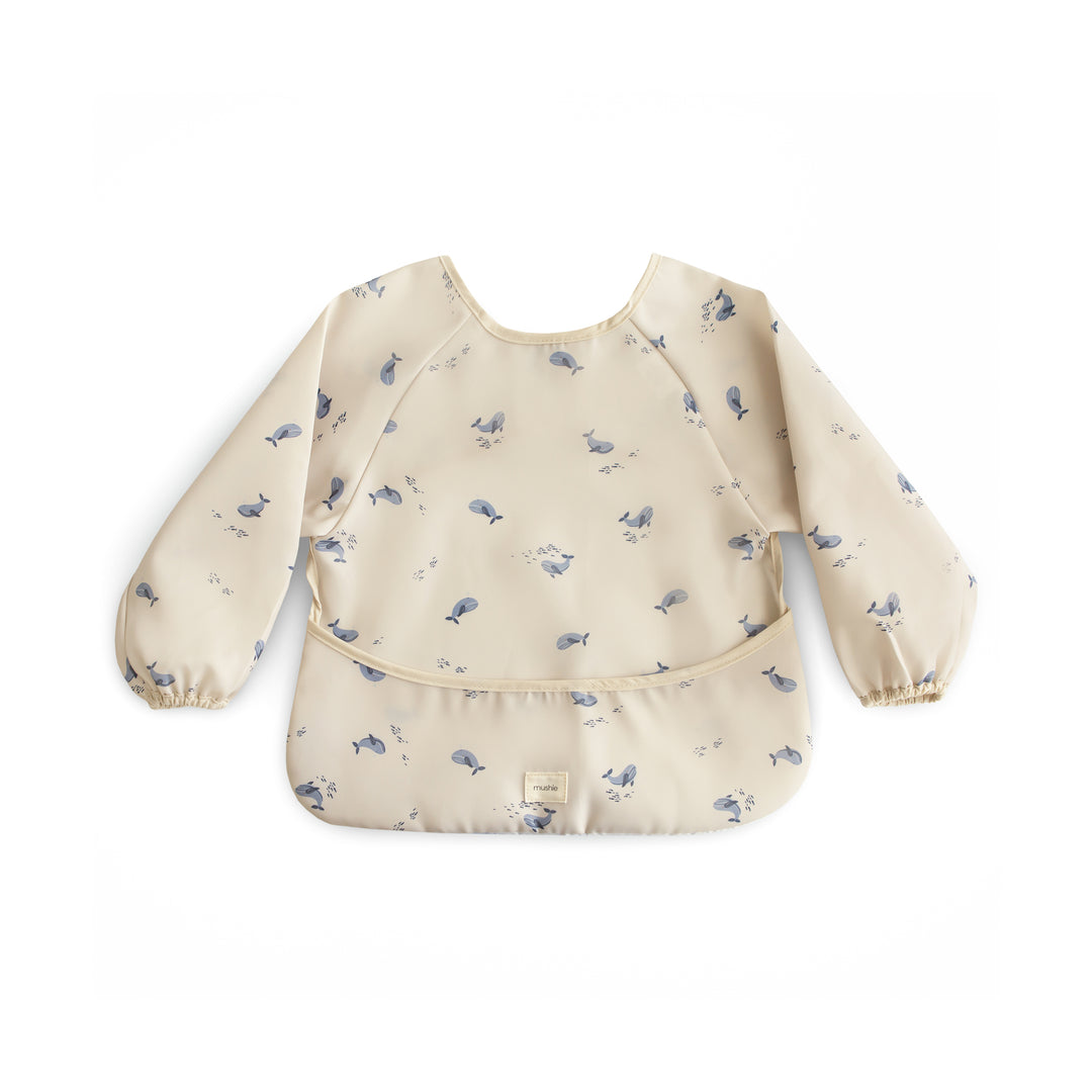 Mushie Long Sleeve Bib - Whales