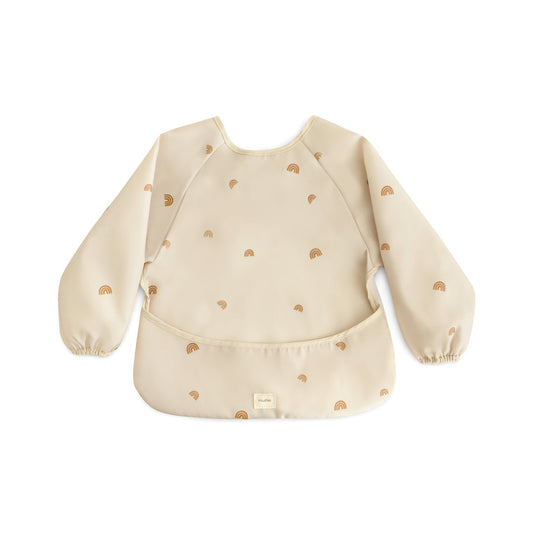 Mushie Long Sleeve Bib - Rainbows