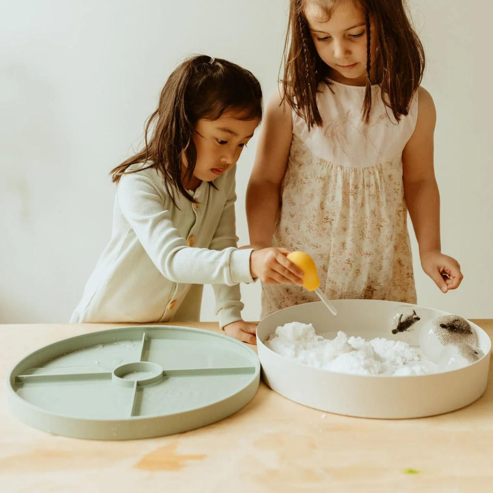 Jellystone Designs - Sensory Tray Play with Illustrated Silicone Lid - Sage