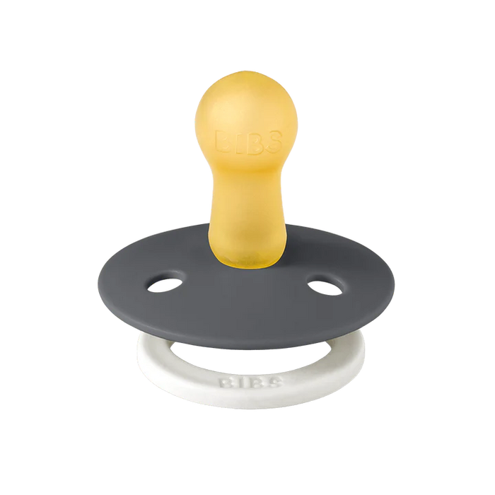 BIBS Colour Night GLOW 2 Pack - Iron/Baby Blue