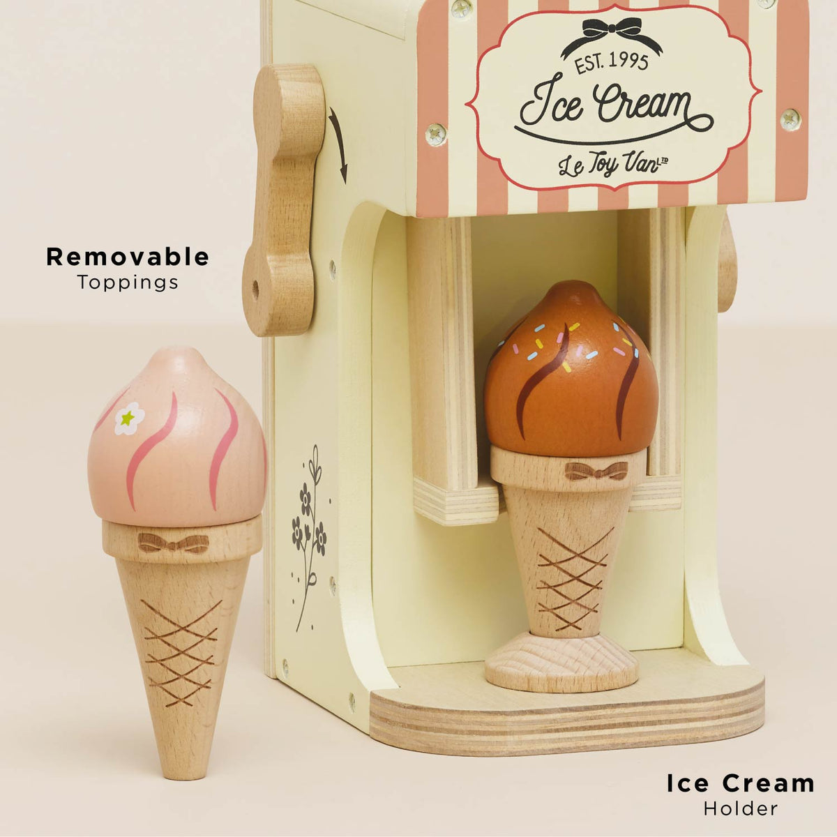 Le Toy Van Ice Cream Machine & Play Food Cones – Kleine Muis