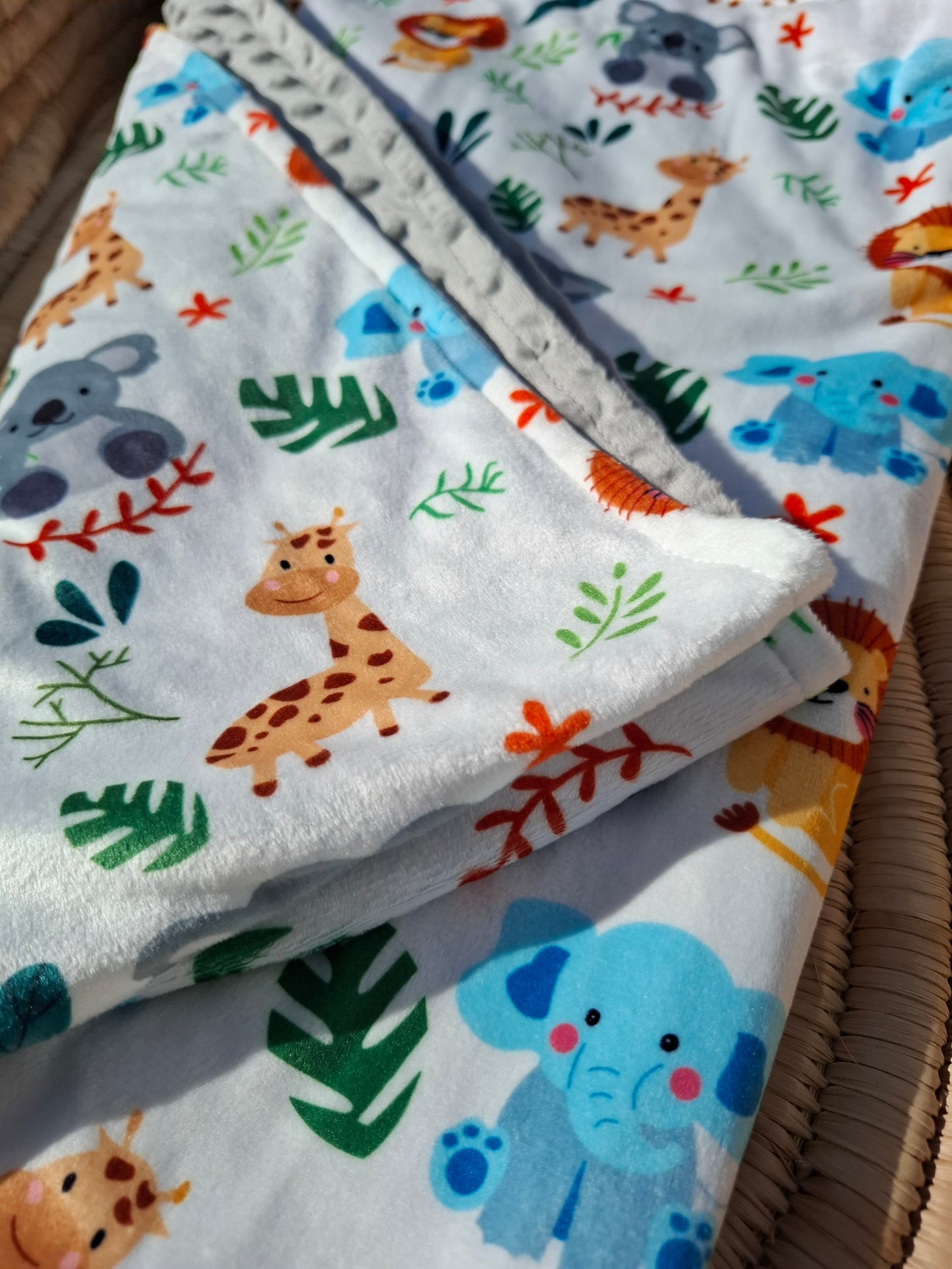 Safari baby snuggle blanket