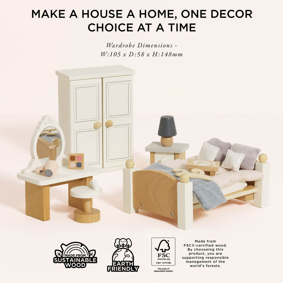 Le Toy Van Doll House Bedroom Set