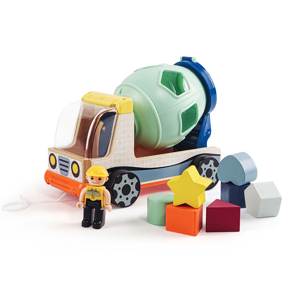 TopBright - Shape Sorting Truck with Wooden Blocks for Toddlers