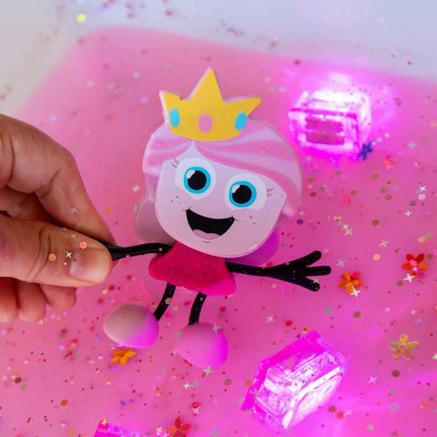 Glo Pals: Water Activated Light-Up Sensory Toys - Princess Ida (Pink) 3pc