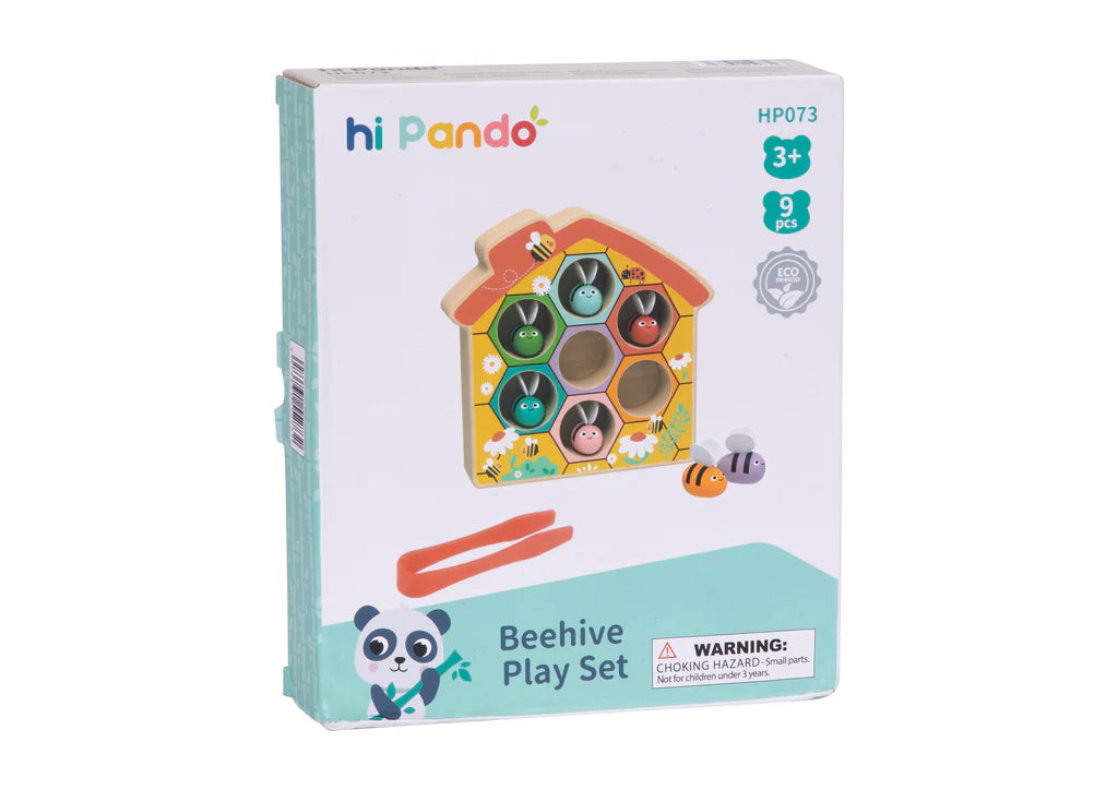 Wooden Beehive Play Set