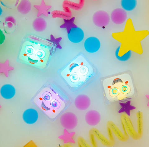 Glo Pals: Water Activated Light-Up Sensory Cubes - Party Pal (Multicoloured) 4pc
