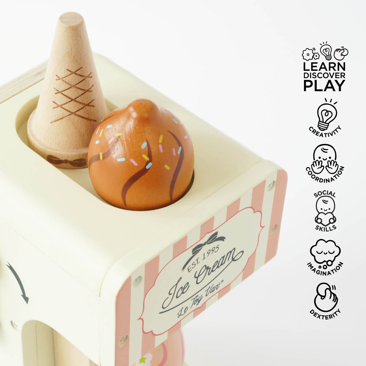 Le Toy Van Ice Cream Machine & Play Food Cones – Kleine Muis