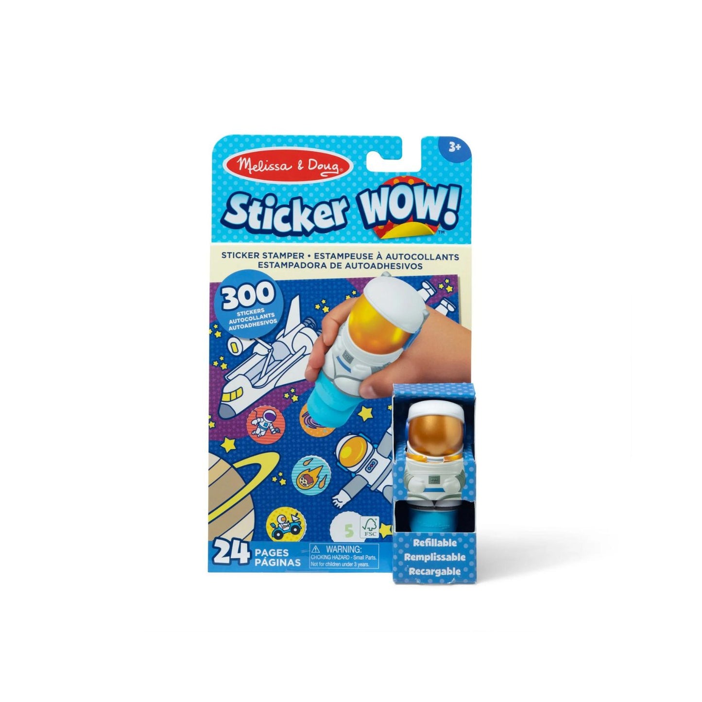 Melissa & Doug Sticker WOW! – Sticker Stamper & Activity Pad – Astronaut