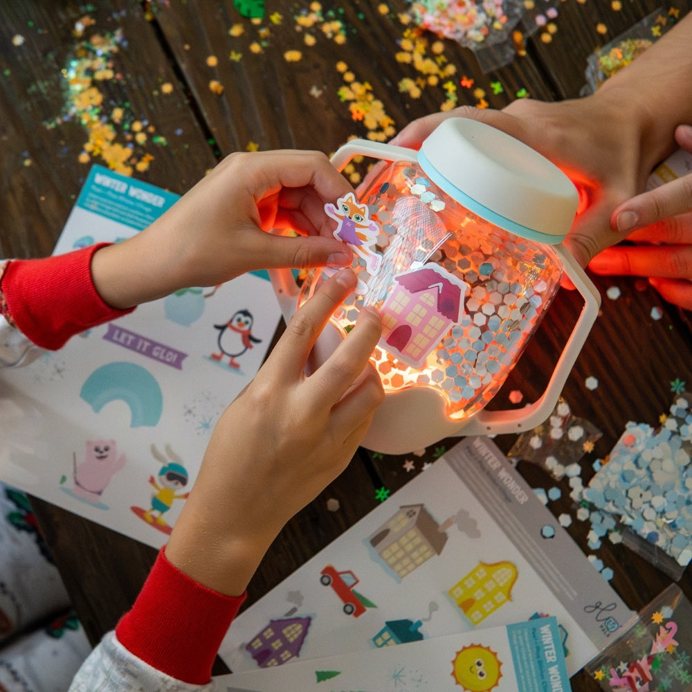 Glo Pals - DIY Sensory Play Jar - Snowglobe