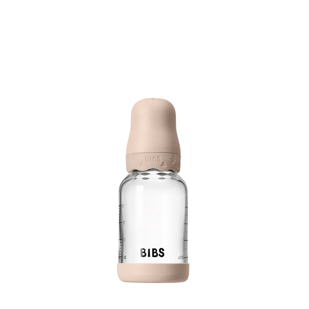 BIBS Boheme Glass Baby Bottle 120ml Latex - Blush