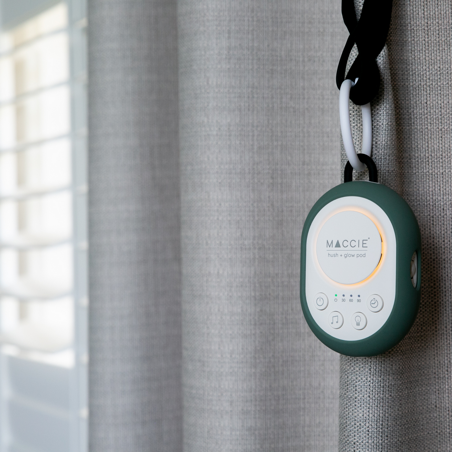 MACCIE hush + glow pod- portable white noise machine