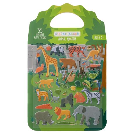 Stephen Joseph Reusable Puffy Stickers Zoo