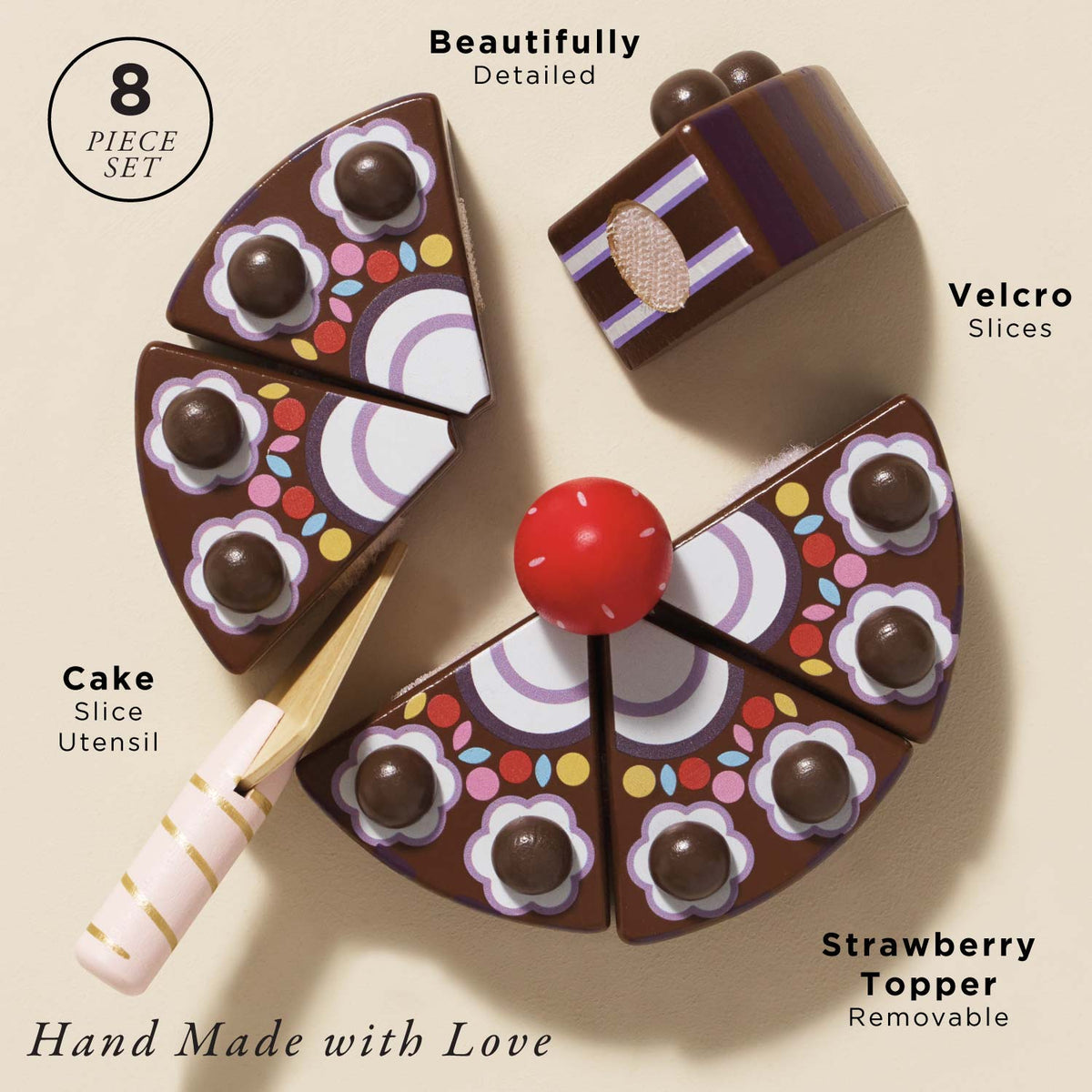 Le Toy Van Chocolate Gateau Sliceable Cake – Kleine Muis