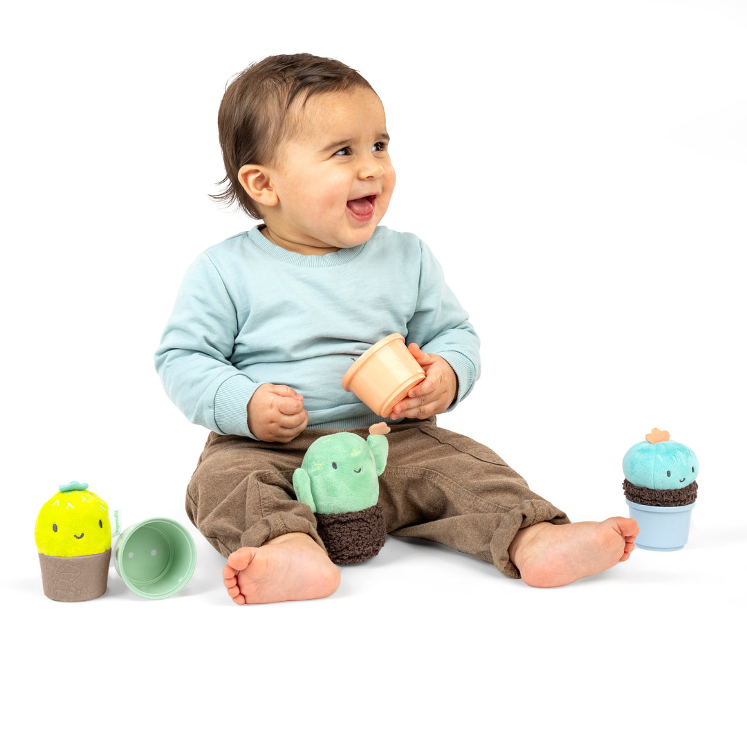 Ingenuity Calm Springs Nesting Rattles, Unisex, For Baby 3 Months & Up