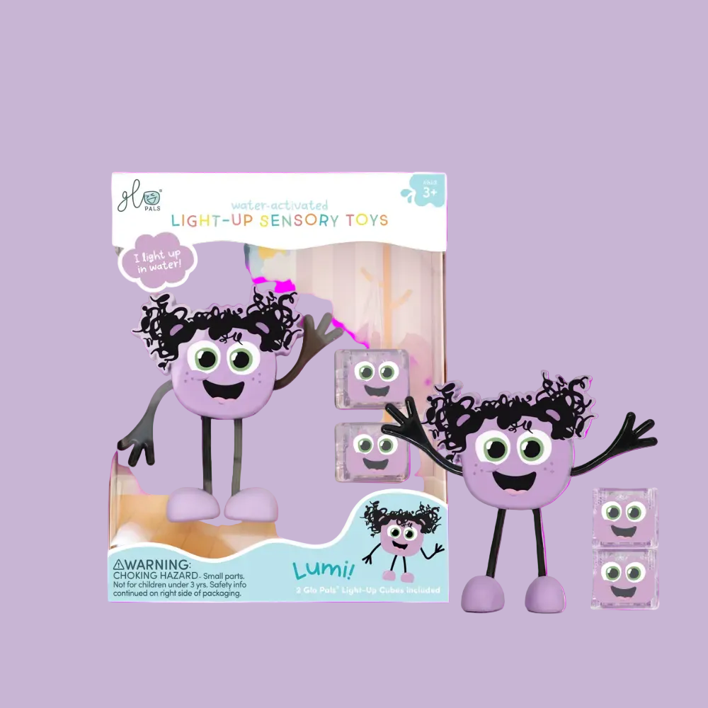 Glo Pals: Water Activated Light-Up Sensory Toys - Lumi (Purple) 3pc