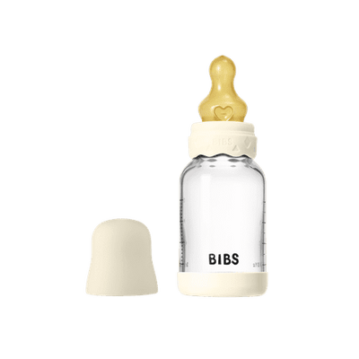 BIBS Boheme Glass Baby Bottle 120ml Latex - Ivory