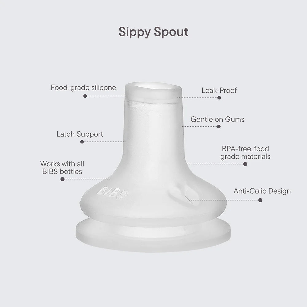 BIBS Bottle Silicone Spout Nipple 2 Pack