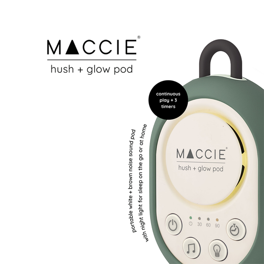 MACCIE hush + glow pod- portable white noise machine