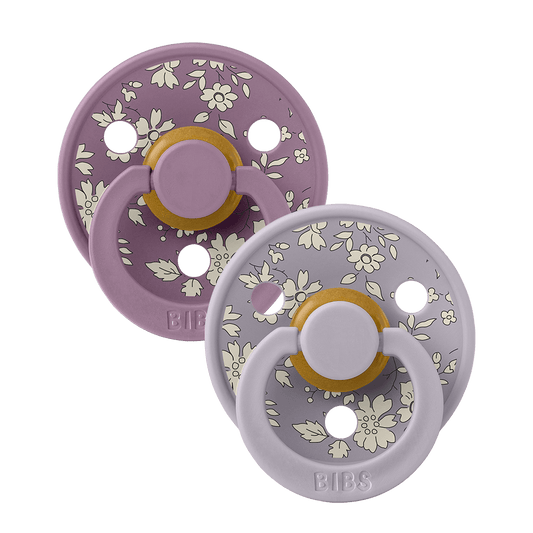 BIBS x LIBERTY Colour Pacifiers 2 Pack Capel - Fossil Grey Mix size 2