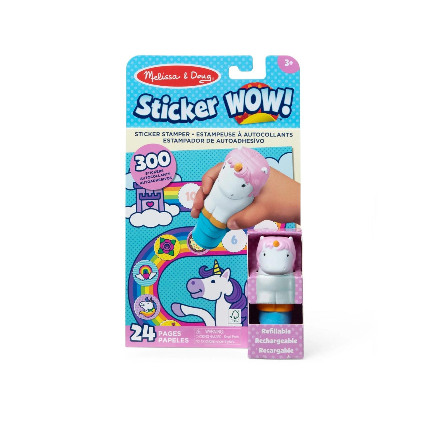 Melissa & Doug Sticker WOW! – Sticker Stamper & Activity Pad – Unicorn