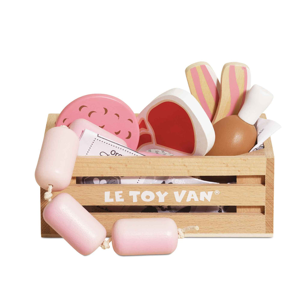 Le Toy Van Butchers Meat Wooden Market Crate