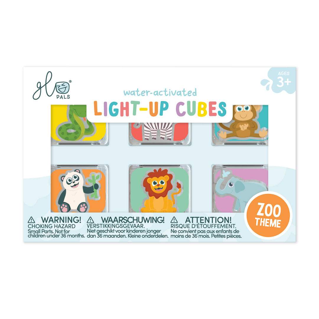 Glo Pals – Water Activated Light-Up Sensory Toys – Zoo (6 Pack)