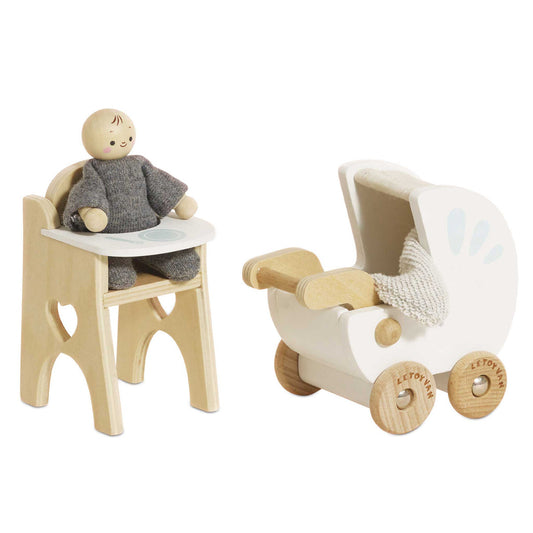 Le Toy Van Dolls House Nursery & Baby Set