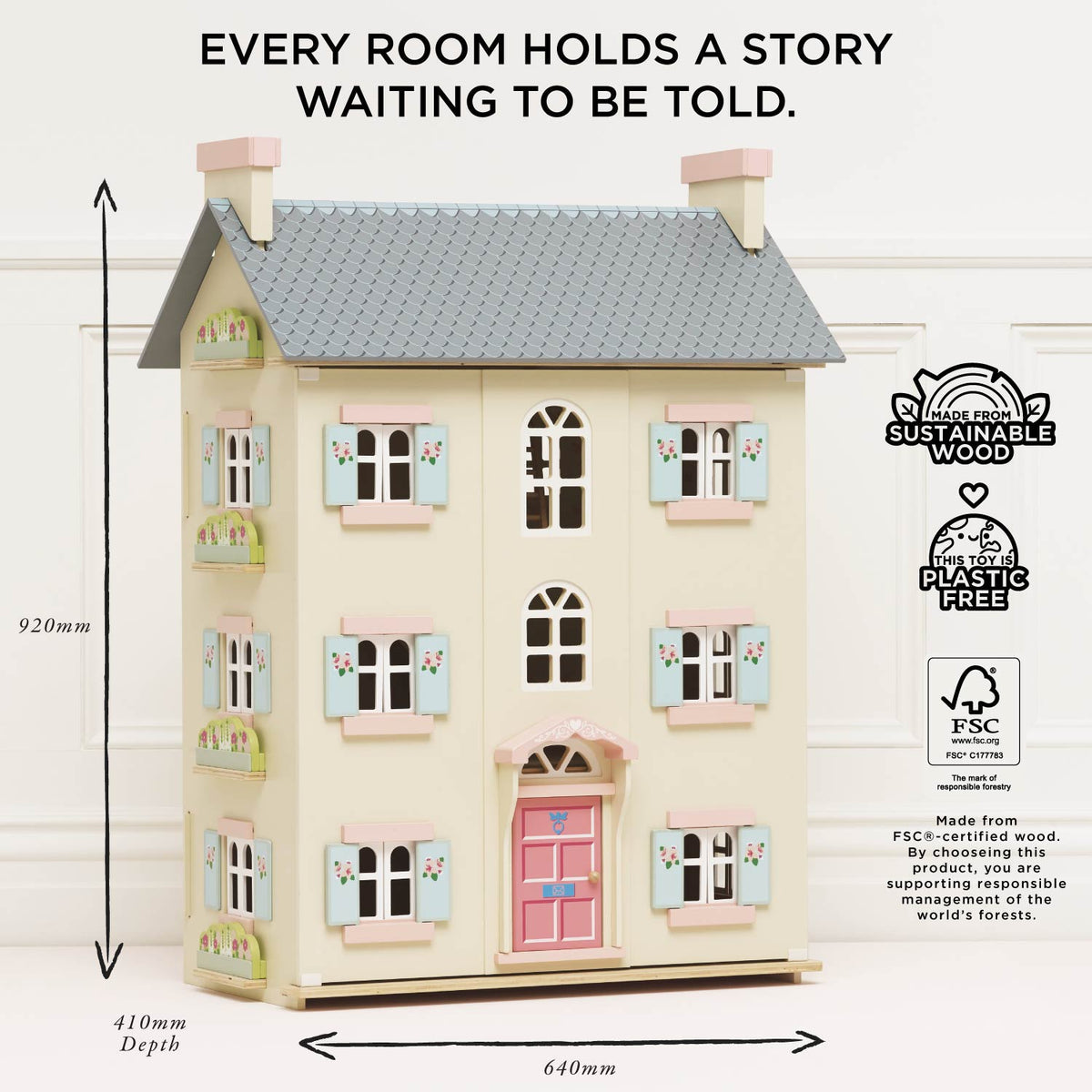 Le Toy Van Cherry Tree Hall Wooden Dolls House