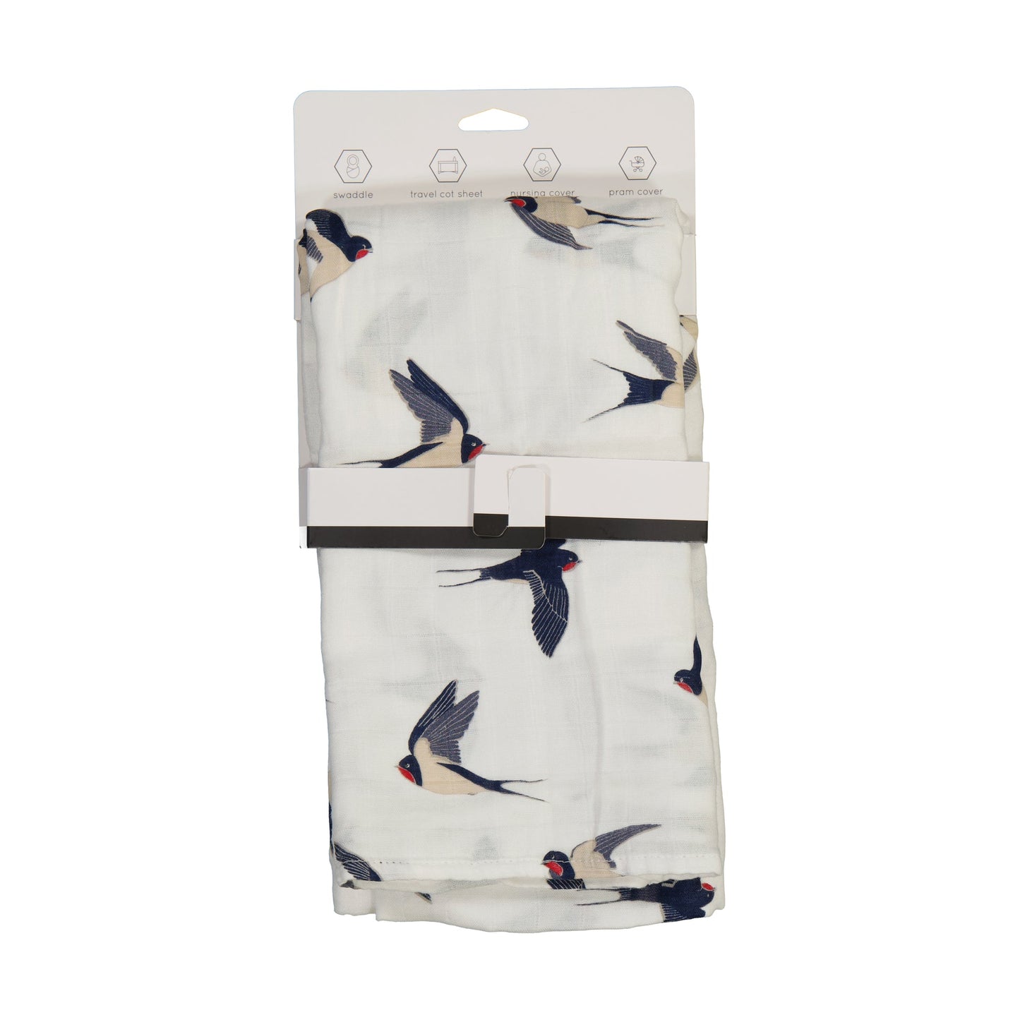 MACCIE

bamboo muslin swaddle baby blanket l swopping swallows