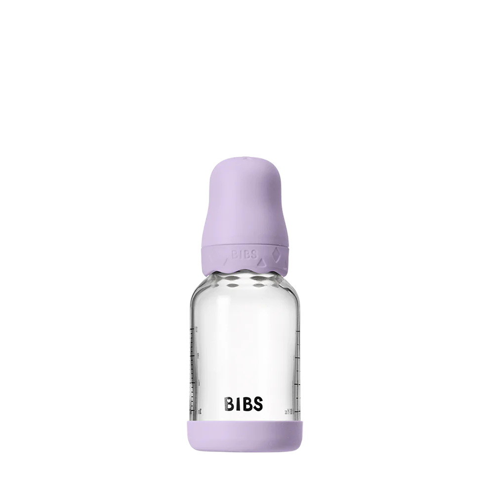 BIBS Boheme Glass Baby Bottle 120ml Latex - Violet Sky