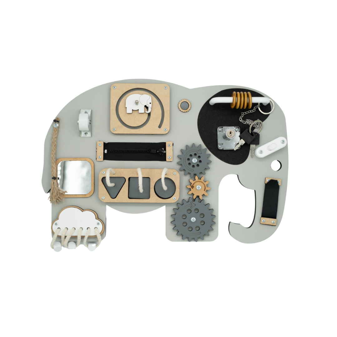 Kiani Ellie the Elephant Portable Activity Board Grey