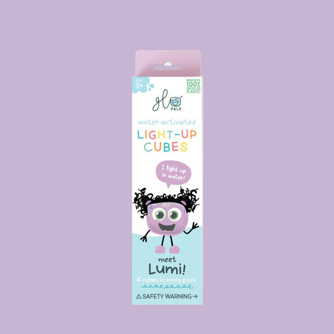 Glo Pals: Water Activated Light-Up Sensory Cubes - Lumi (Purple) 4pc
