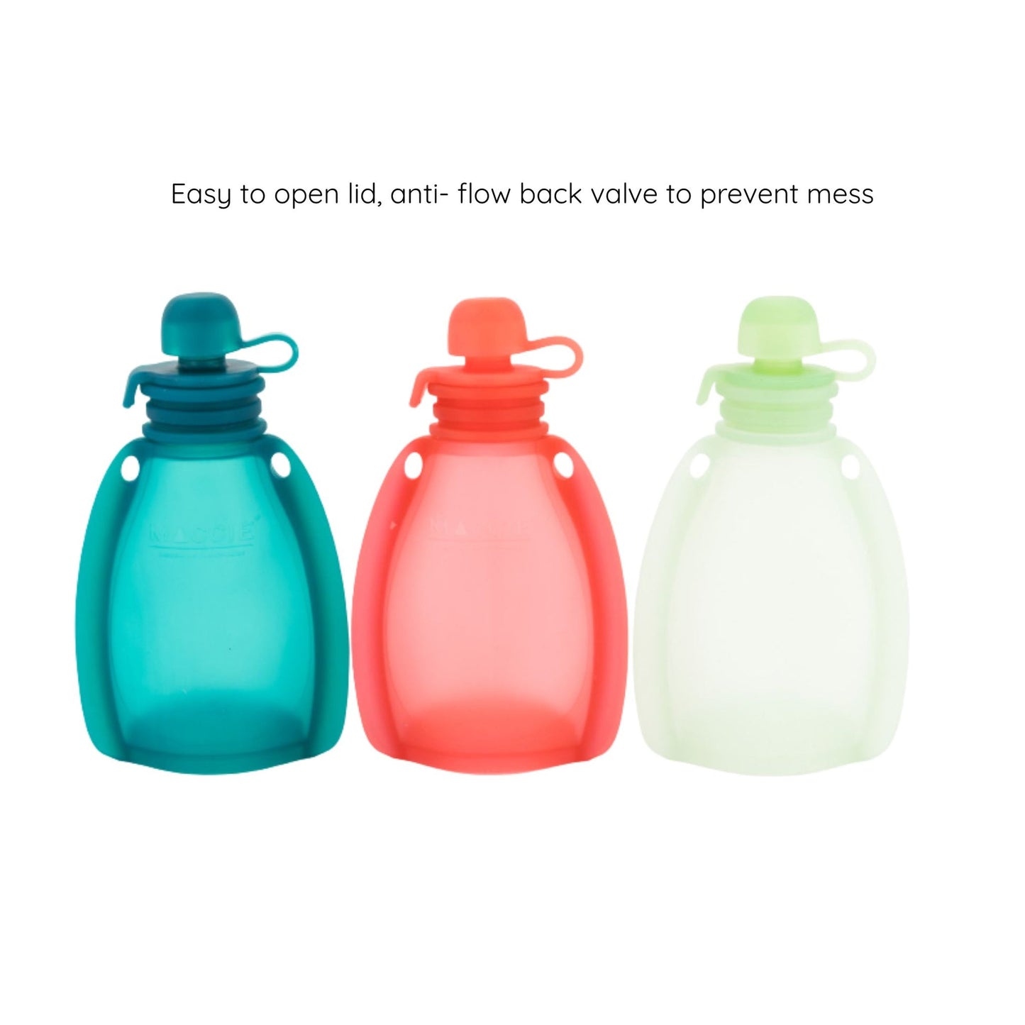 MACCIE squeeze + go refillable food pouch