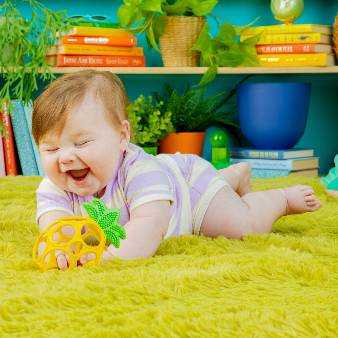 Bright Starts Hold My Own Easy-Grasp Teether Toy Pineapple