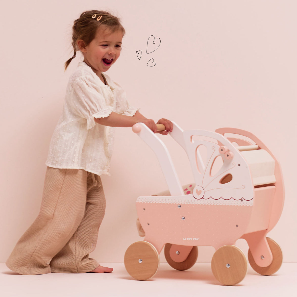 Le Toy Van – Wooden Retro Doll Pram