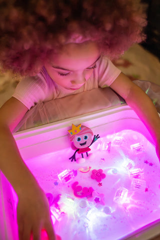 Glo Pals: Water Activated Light-Up Sensory Toys - Princess Ida (Pink) 3pc