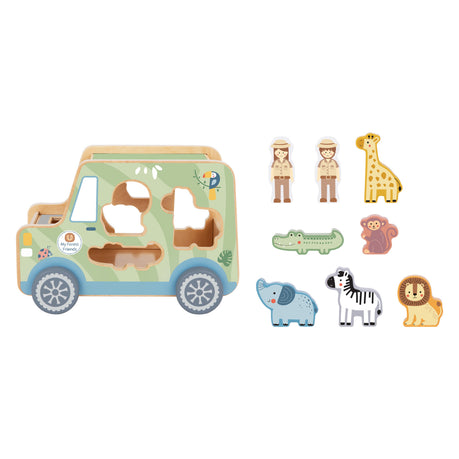 TookyToy – My Animal Friends – Safari Jeep Shape Sorting Toy 8pcs
