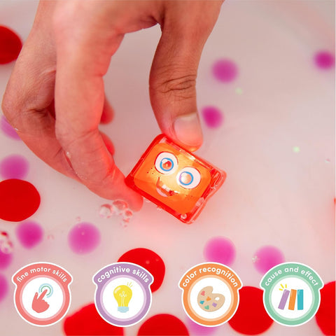 Glo Pals: Water Activated Light-Up Sensory Cubes - Sammy (Red) 4pc