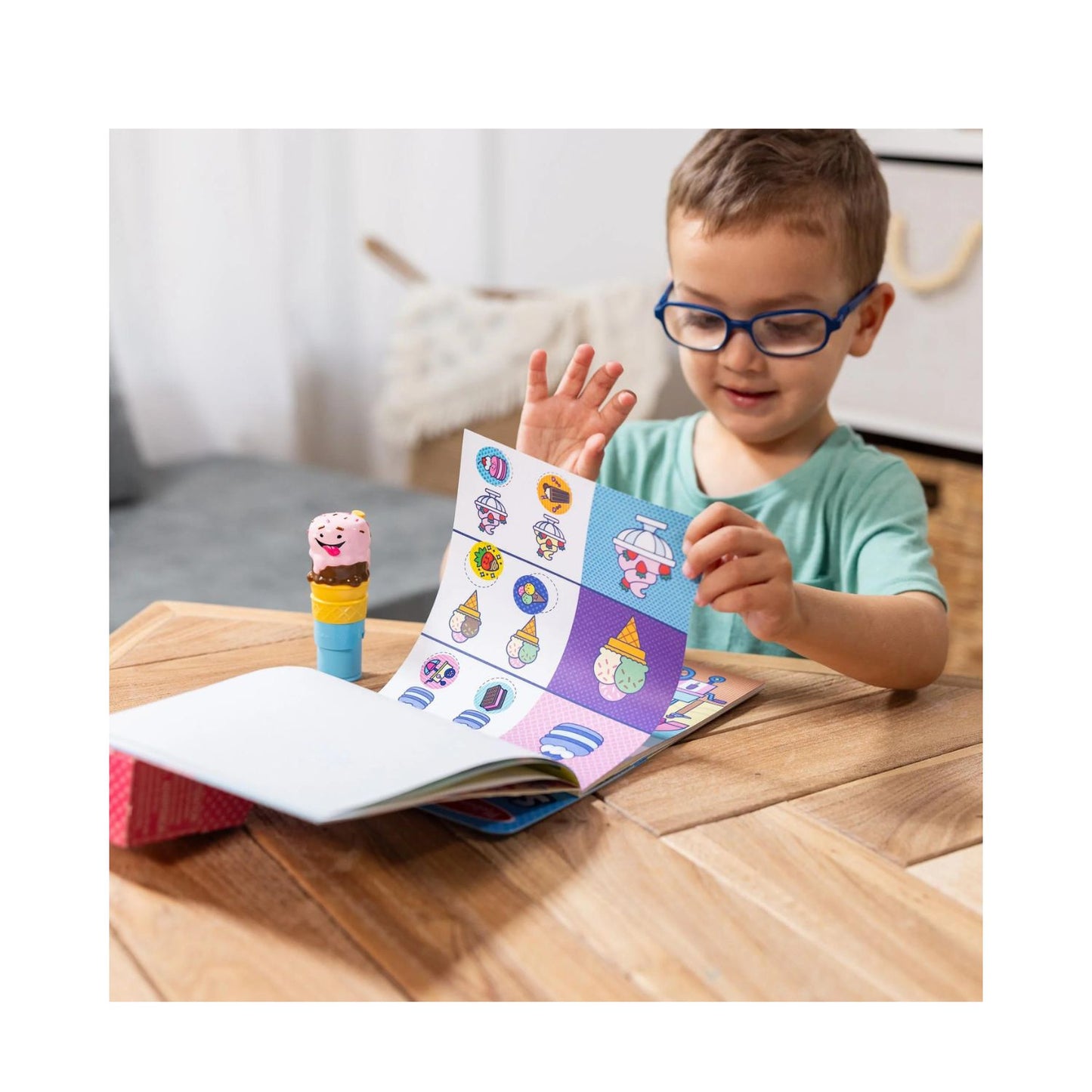 Melissa & Doug Sticker WOW! – Sticker Stamper & Activity Pad – Ice Cream