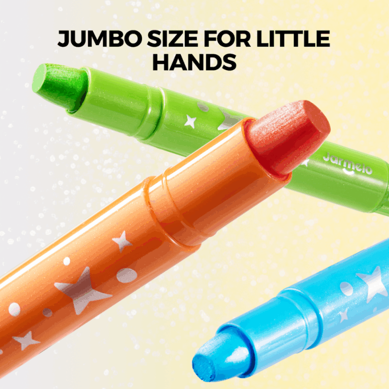 Jar Meló – Twistable Washable Glitter Crayons – 12 Colours