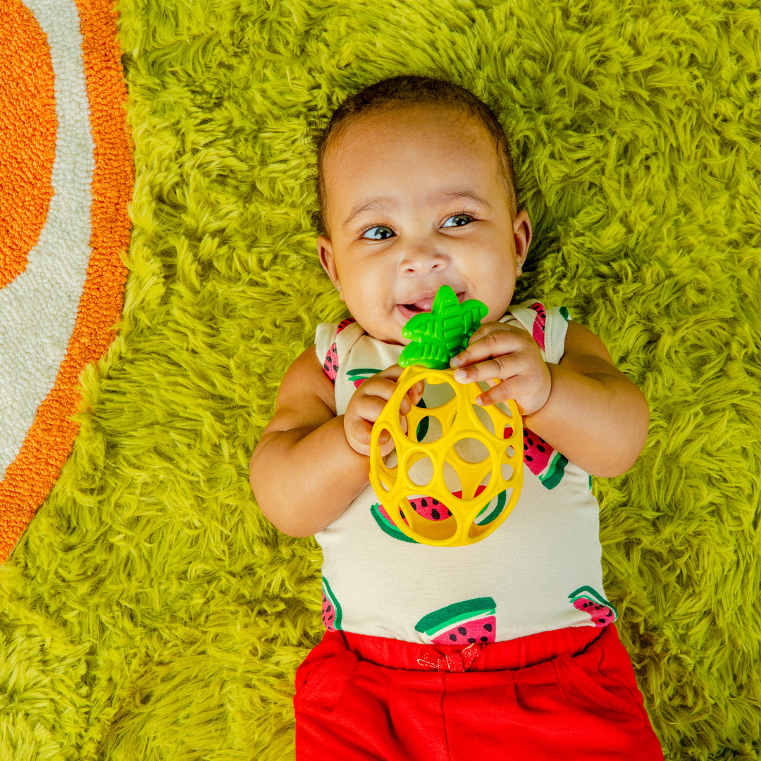Bright Starts Hold My Own Easy-Grasp Teether Toy Pineapple