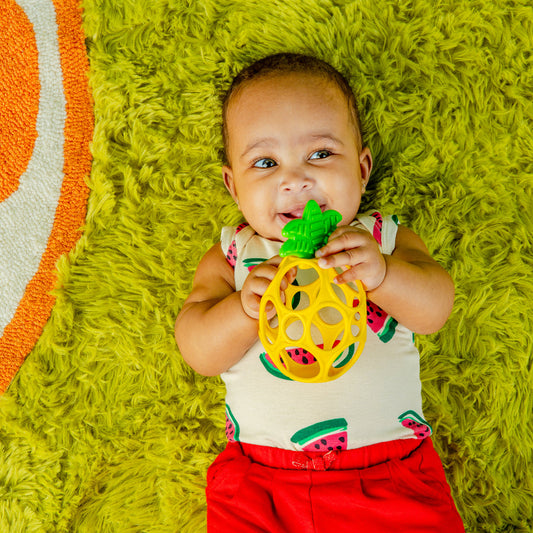 Bright Starts Hold My Own Easy-Grasp Teether Toy Pineapple