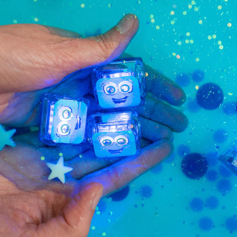 Glo Pals: Water Activated Light-Up Sensory Cubes - Blair (Blue) 4pc